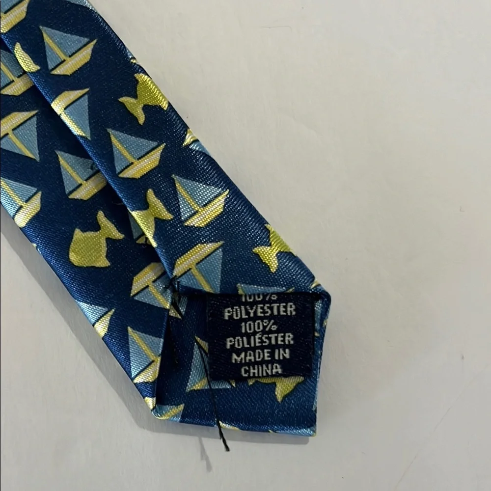 The Children’s Place Kids Navy Sailboat & Fish Pattern Adjustable Tie